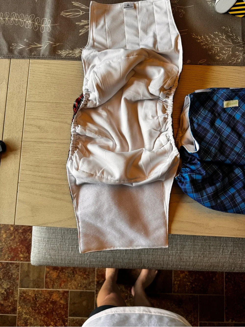 Trio of plaid waterproof dog diaper covers! New!